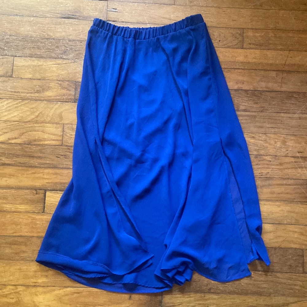 Dark blue midi skirt
